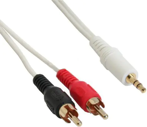 InLine - Audiokabel - Stereo Mini-Klinkenstecker (M) bis RCA x 2 (M) - 1 m - weiß
