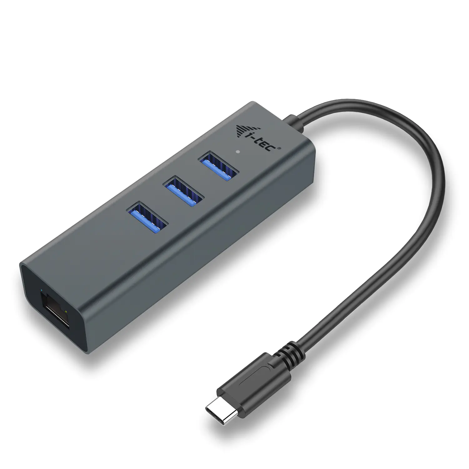 i-Tec USB-C Metal 3-Port - Hub - 3 x SuperSpeed USB 3.0 + 1 x 10/100/1000 - Desktop i-Tec USB-C Metal 3-Port - Hub - 3 x SuperSpeed USB 3.0 + 1 x 10/100/1000 - Desktop