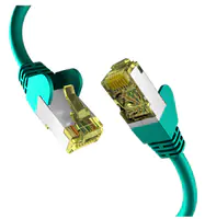 EFB-Elektronik - Patch-Kabel - RJ-45 (M) zu RJ-45 (M) - 1.5 m - 6 mm - S/FTP, PiMF - CAT 6a - geschirmt, halogenfrei, geformt, verseilt, Knickschutzmanschette, bis zu 10 Gbps Datentransferrate, Steckerbelegung 1:1 - grün