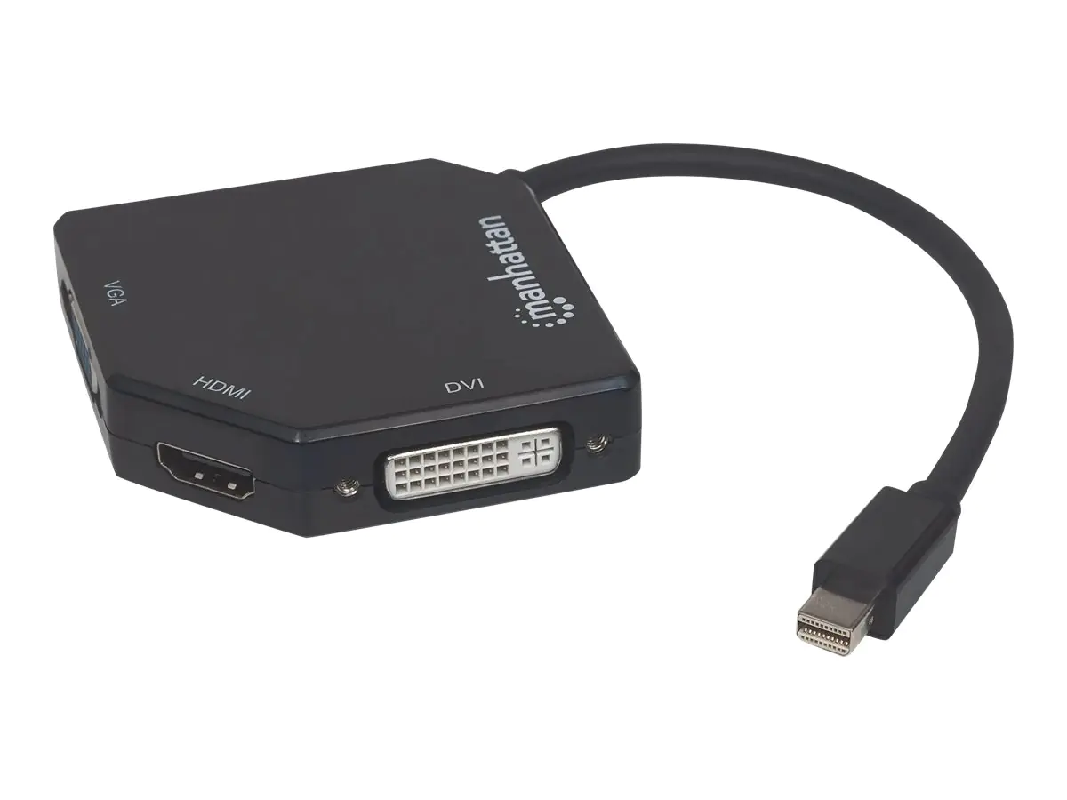 Manhattan Mini DisplayPort 1.2 to HDMI, DVI and VGA Adapter Cable (3-in-1)