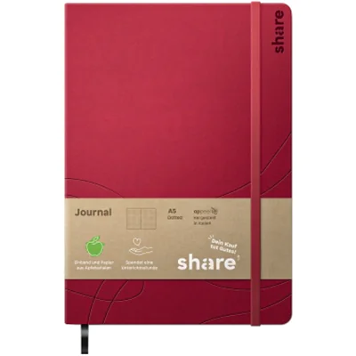 share Notizbuch DIN A5 punktkariert (dotted) rot 96 Bl. share Notizbuch DIN A5 punktkariert (dotted) rot 96 Bl.