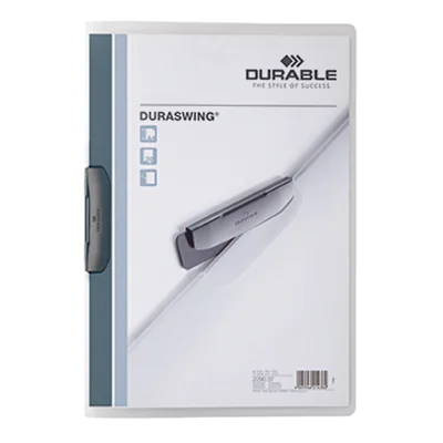 DURABLE Klemmmappe DURASWING 229037 DIN A4 transparent/graphit DURABLE Klemmmappe DURASWING 229037 DIN A4 transparent/graphit