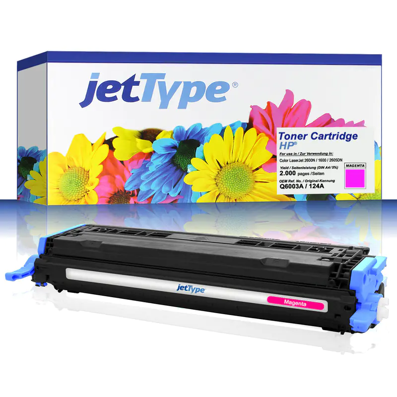 jetType Toner kompatibel zu HP Q6003A 124A magenta 2.000 Seiten 1 Stück jetType Toner kompatibel zu HP Q6003A 124A magenta 2.000 Seiten 1 Stück