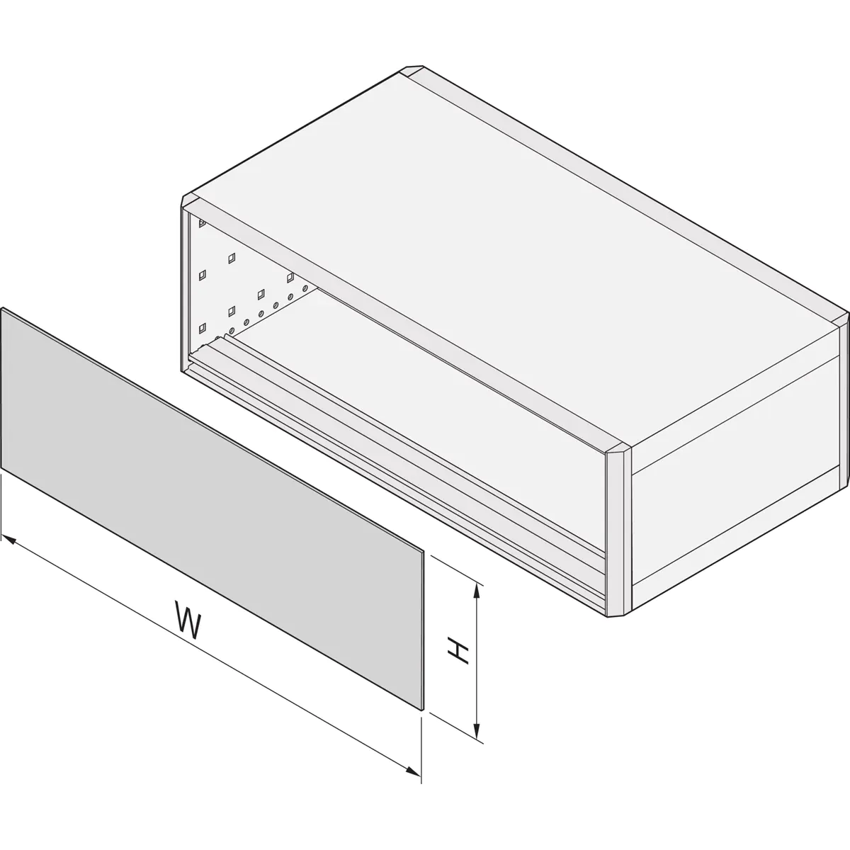 SCHROFF U-FRONTPL.EMC 4HE 84TE - Rack-Zubehör