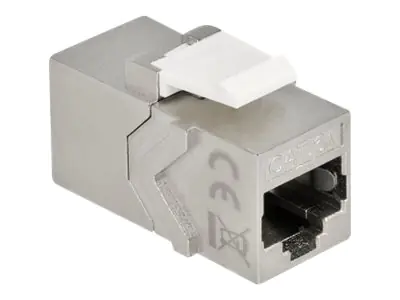 Delock - Modularer Einschub (Kopplung) - CAT 6a - STP - RJ-45 - weiß, Silber