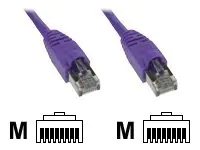 InLine - Patch-Kabel - RJ-45 (M) zu RJ-45 (M) - 30 cm - SFTP - CAT 5e - geformt - lila
