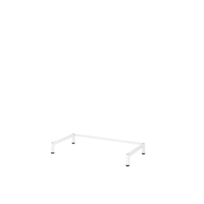 Hammerbacher Sockel Regal FlexWall 798 x 102 x 398 mm (B x H x T) Stahl weiß