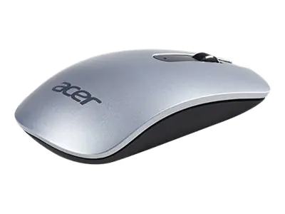 Acer Wireless Mouse (AMR820) - Maus - optisch - kabellos - kabelloser Empfänger (USB) - Silber - retail - für TravelMate P215, P614; TravelMate P2; TravelMate Spin B1; TravelMate X5