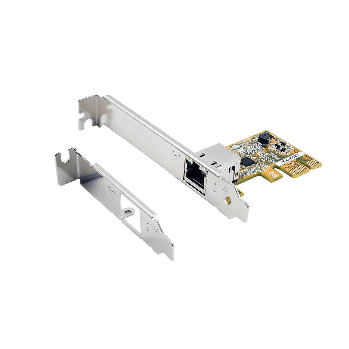 Exsys PCI-EXPRESS Ehternet Karte 1 Port inkl.LowProfileBügel RealtekChipsatz