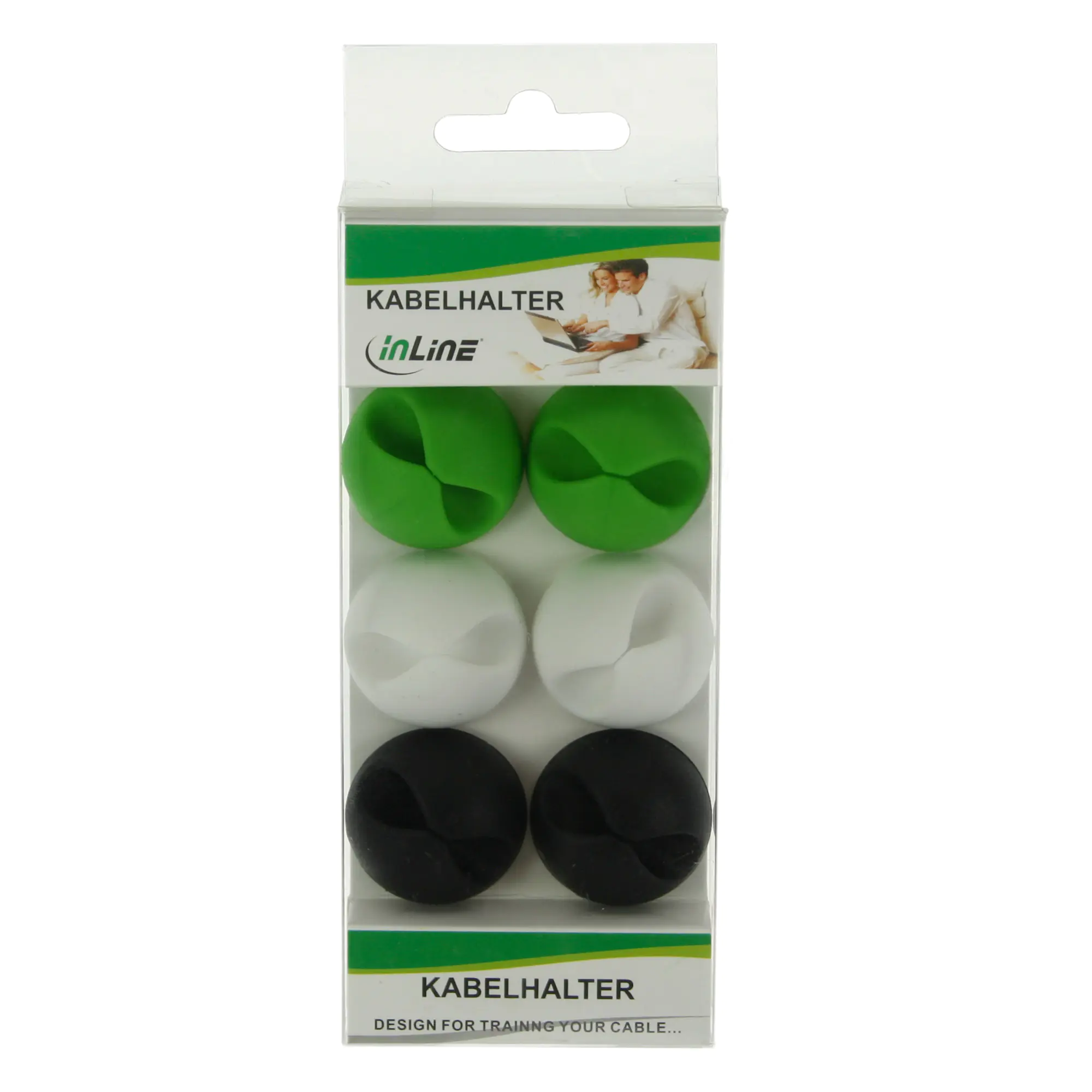InLine Kabel Gummi Clipper - 6 Stück