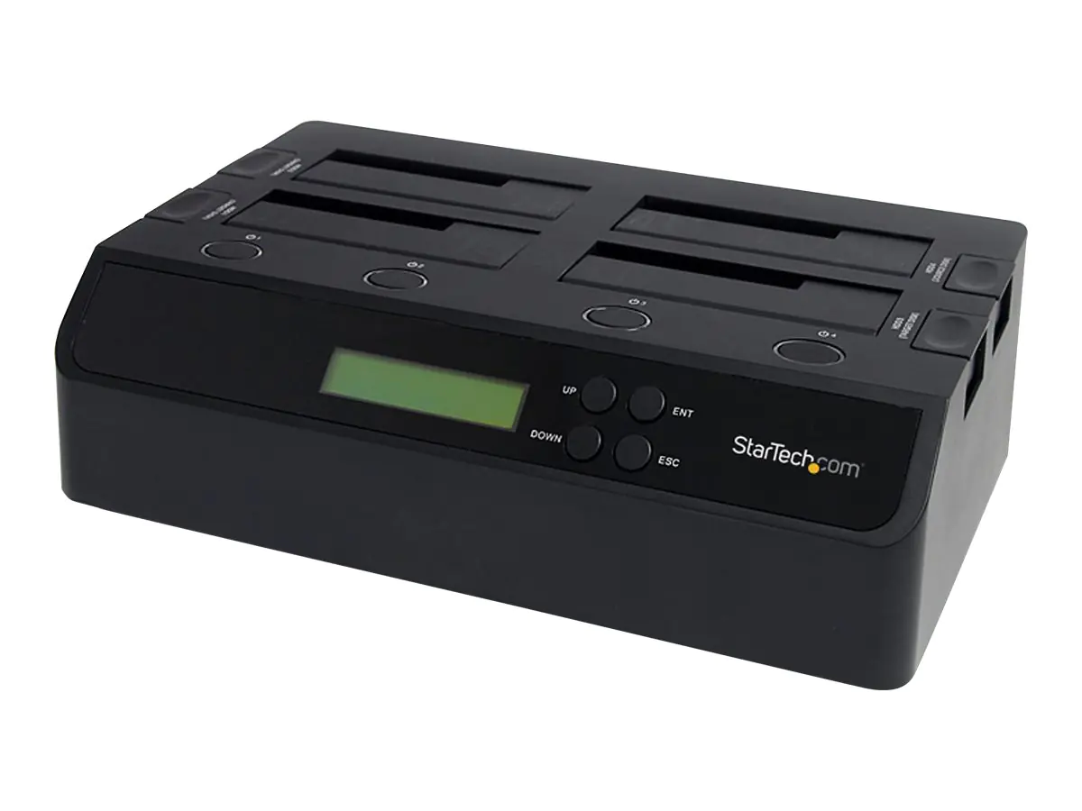 StarTech 4 Bay Festplatten Kopierstation USB 3.0 / eSATA auf SATA - HDD 1:3 Duplikator - Standalone Festplattenkloner - Festplattenduplikator - 4 Schächte (SATA-300) - für P/N: SVA12DN4NEUA