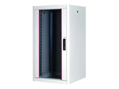 Equip Basic Flex Line - Schrank Netzwerkschrank - 600x600 mm, mit Glastür, abnehmbare und abschließbare Paneele, montiert - freistehend - Hellgrau, RAL 7035 - 22U - 48.3 cm (19") EBF-22-6060-G-BAAA