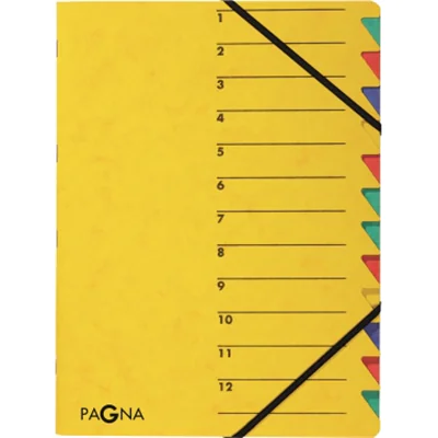 PAGNA Ordnungsmappe EASY 24131-05 DIN A4 12Fächer Pressspan gelb PAGNA Ordnungsmappe EASY 24131-05 DIN A4 12Fächer Pressspan gelb