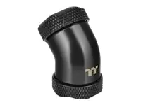 Thermaltake Pacific G1/4 PETG Tube - Winkelstück für Flüssigkeitskühlsystem mit Zweifachkompression - Schwarz