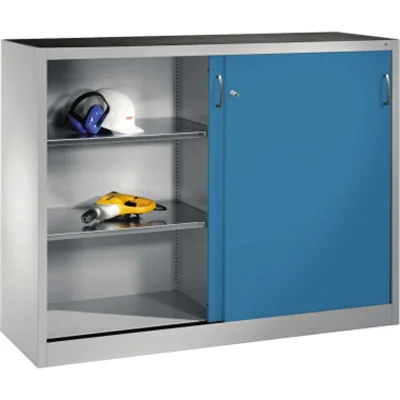 C+P Werkzeugschrank 214709S10015 Schiebetür 1200x1600x400mm lgr/lbl