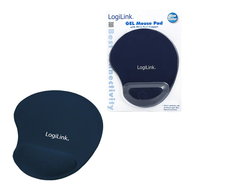 LogiLink - Mauspad mit Handgelenkpolsterkissen - Blau LogiLink - Mauspad mit Handgelenkpolsterkissen - Blau