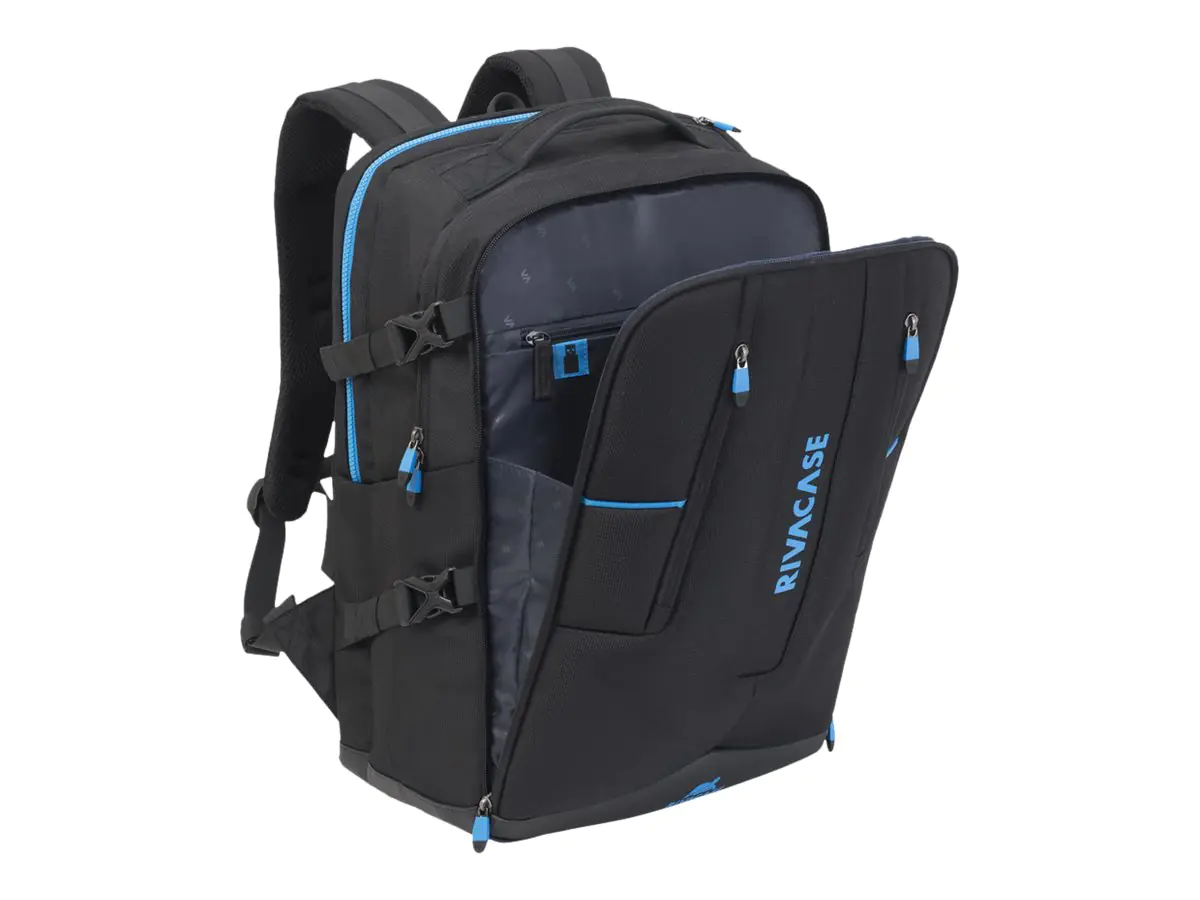 Riva Case Borneo Series 7860 - Notebook-Rucksack - 43.9 cm (17.3") - Schwarz, Icy Blue