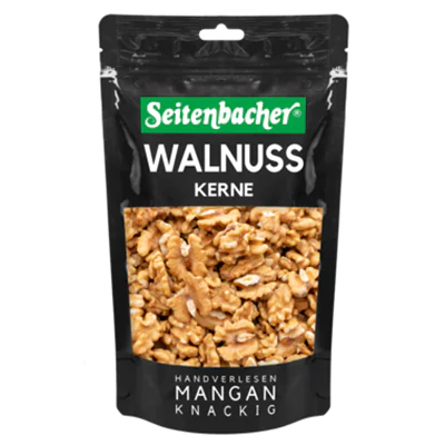 Seitenbacher Walnusskerne 150 g/Pack. Seitenbacher Walnusskerne 150 g/Pack.