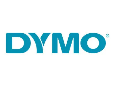 Dymo Rhino Coloured Vinyl - Vinyl - permanenter Klebstoff - Weiß auf Schwarz - Rolle (2,54 cm x 5,5 m)