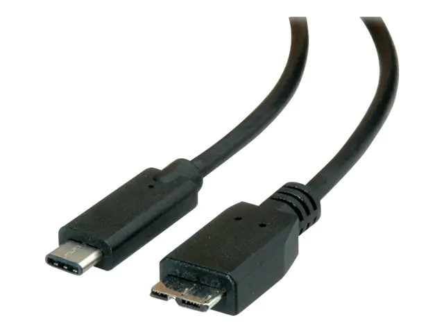 Roline - USB-Kabel - Micro-USB Typ B (M) zu 24 pin USB-C (M) - USB 3.1 - 1 m - Schwarz