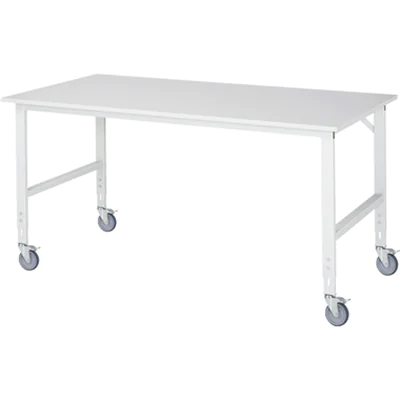 RAU Arbeitstisch Tom 2.000 x 910-1.230 x 1.000 mm (B x H x T) lichtgrau