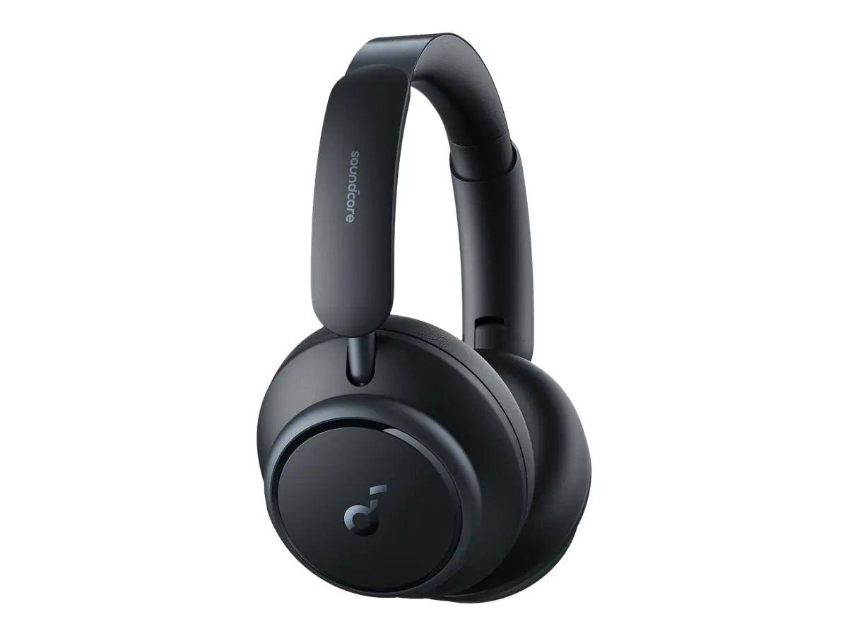 Soundcore Space Q45 - Kopfhörer mit Mikrofon - ohrumschließend - Bluetooth - kabellos - aktive Rauschunterdrückung - 3,5 mm Stecker - Schwarz