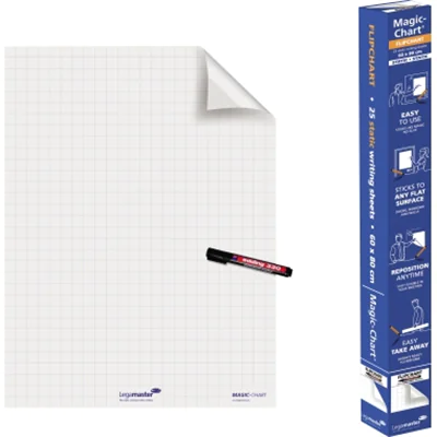 Legamaster Flipchartfolie Magic Chart 7-159000 PP kar. 25 Bl./Pack. Legamaster Flipchartfolie Magic Chart 7-159000 PP kar. 25 Bl./Pack.