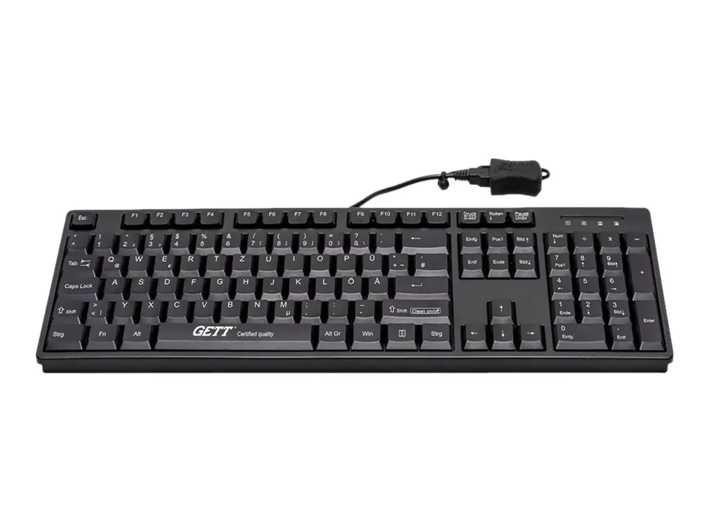GETT CleanType Easy Basic - Tastatur - Schweiz USB - Schwarz - KL26216