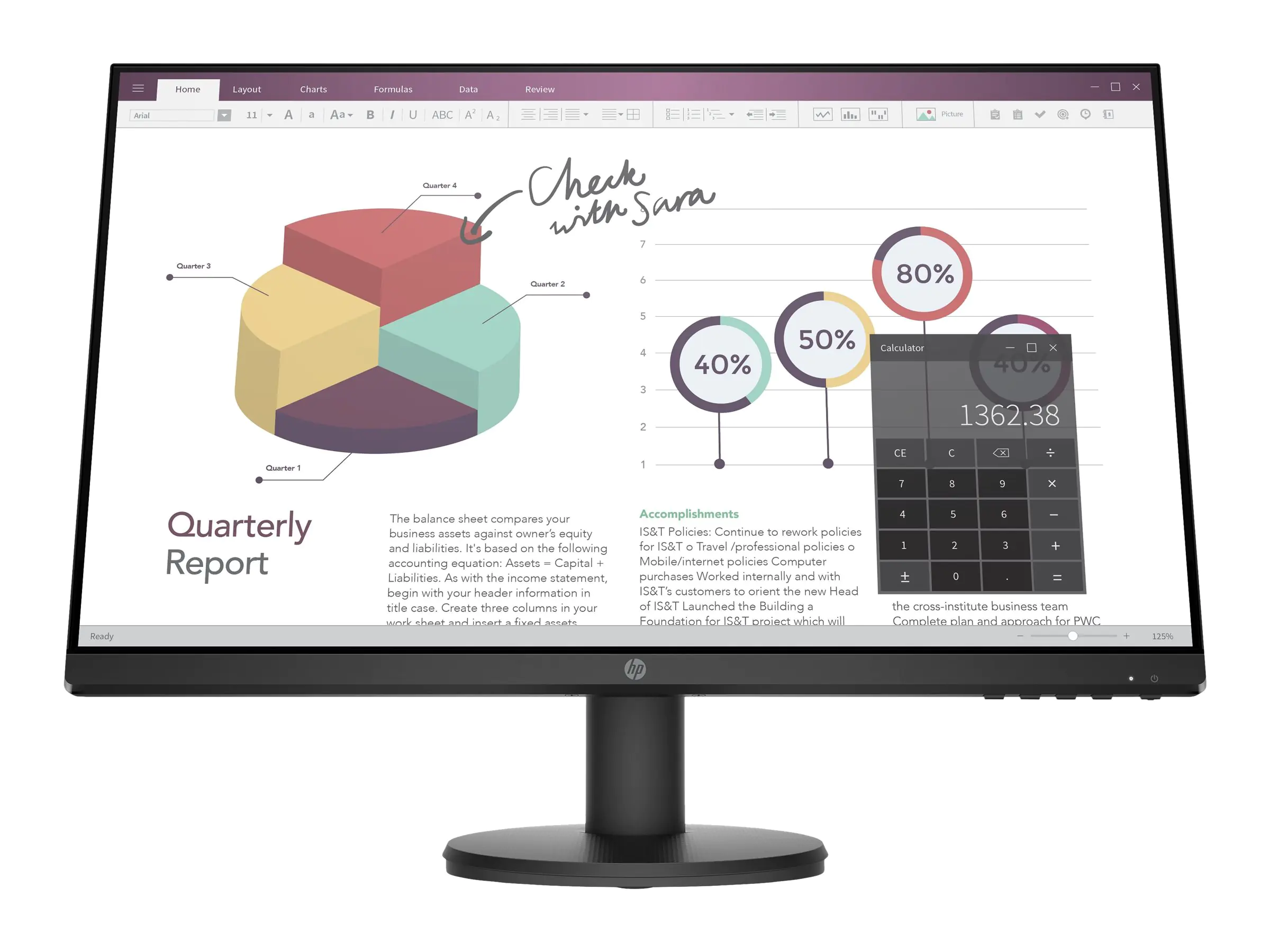 HP P24v G4 - P-Series - LED-Monitor - 60.5 cm (23.8") - 1920 x 1080 Full HD (1080p) @ 60 Hz - IPS - 250 cd/m² - 1000:1 - 5 ms - HDMI, VGA - Schwarz