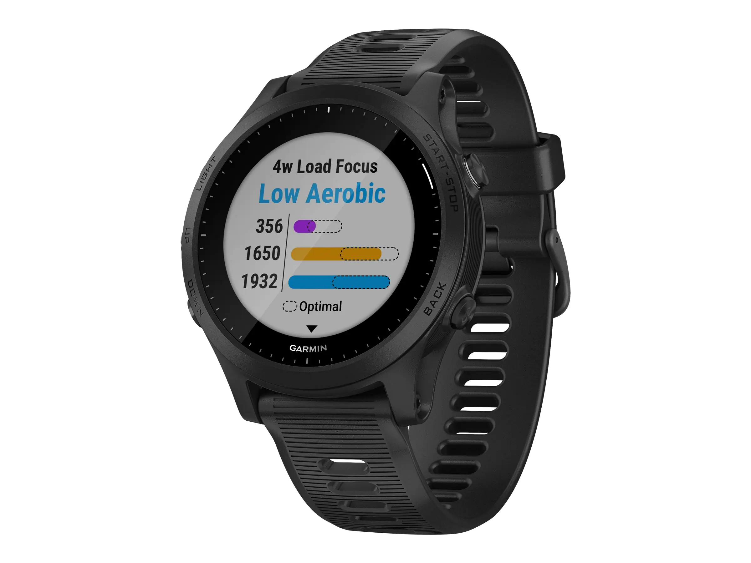Garmin Forerunner 45 - Schwarz - intelligente Uhr mit Band - Silikon - schwarz - Bandgröße: L - Anzeige 2.6 cm (1.04") - Bluetooth, ANT+ - 36 g