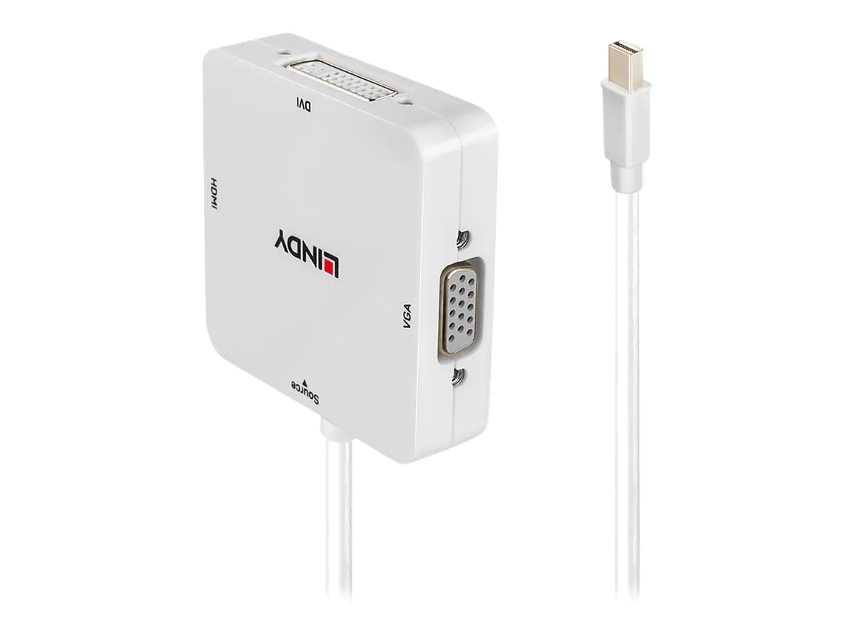 Lindy - Externer Videoadapter - Mini DisplayPort - DVI, HDMI, VGA - weiß