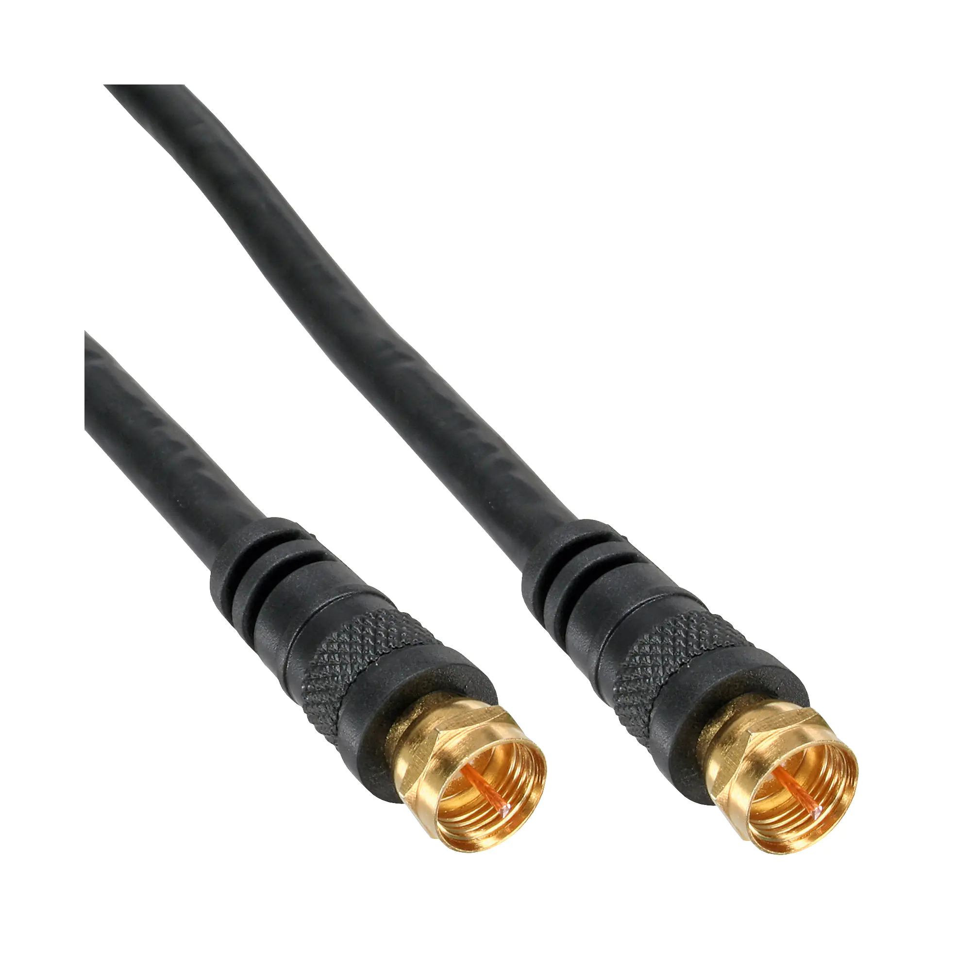 InLine Premium - HF-Kabel - 1 mm² - F-Stecker (M) bis F-Stecker (M) - 10 m - doppelt abgeschirmtes Koaxialkabel - 85 dB - Schwarz