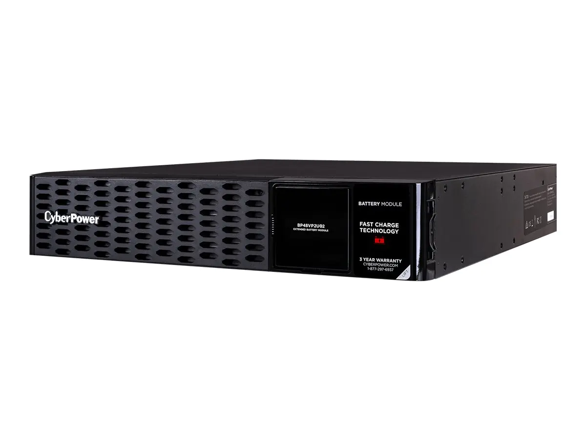 CyberPower External Battery Module Series BP48VP2U02 - Batteriegehäuse (in Rack montierbar/extern) - 8 x Batterie - Bleisäure - 9 Ah - 2U - Schwarz