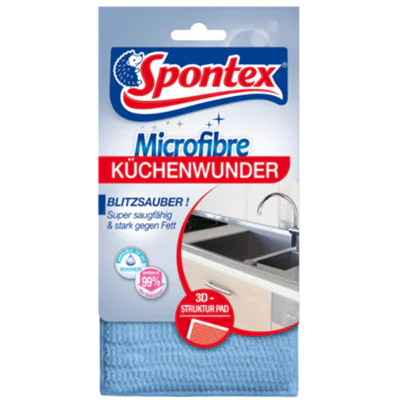 Spontex Microfibre Küchenwunder 3D-Pad mit Schwammkern 19141050
