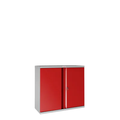 Phoenix Flügeltürenschrank 915 x 830 x 370 mm (B x H x T) 1 Fachboden Stahl, pulverbeschichtet Farbe der Front: rot Farbe des Korpus: grau Phoenix Flügeltürenschrank 915 x 830 x 370 mm (B x H x T) 1 Fachboden Stahl, pulverbeschichtet Farbe der Front: rot Farbe des Korpus: grau