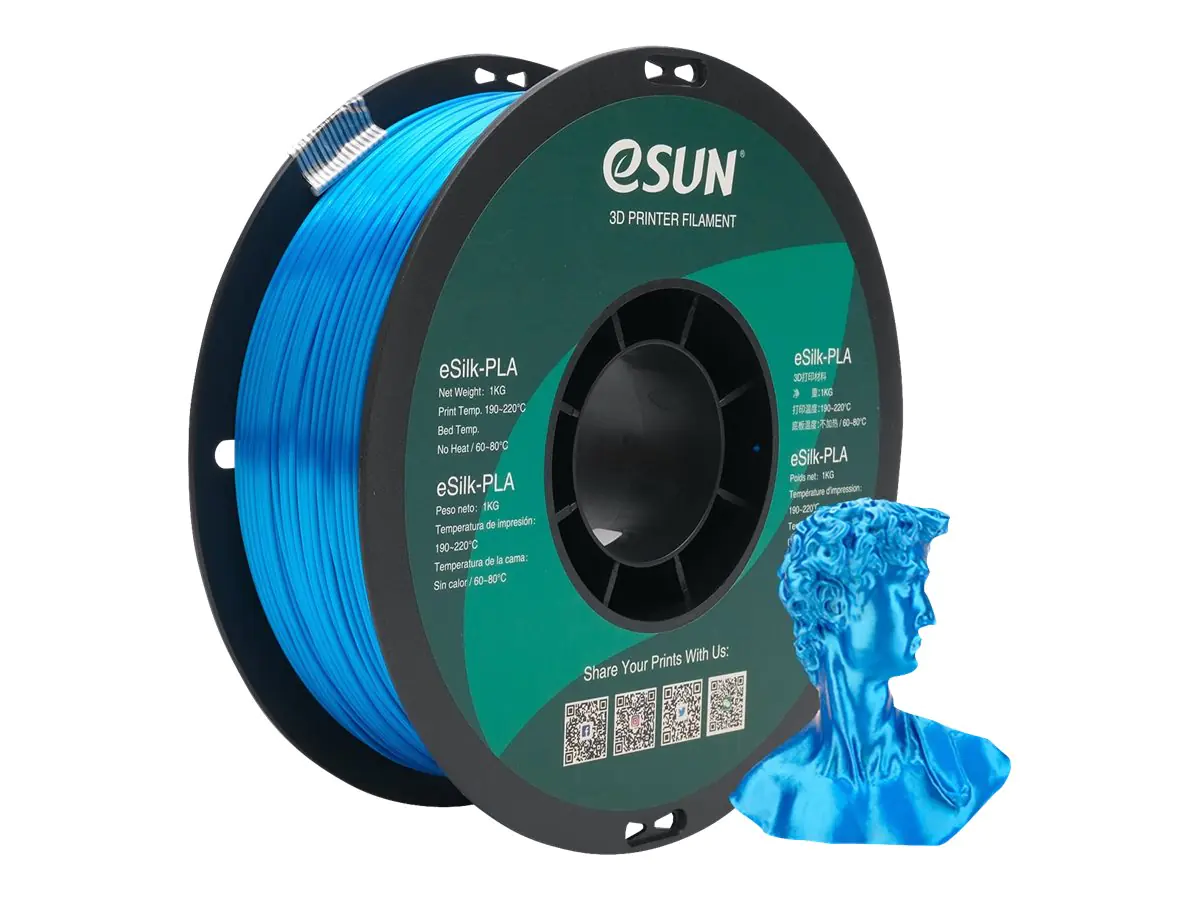 Esun - Cyan - 1 kg - silk PLA filament (3D) Esun - Cyan - 1 kg - silk PLA filament (3D)
