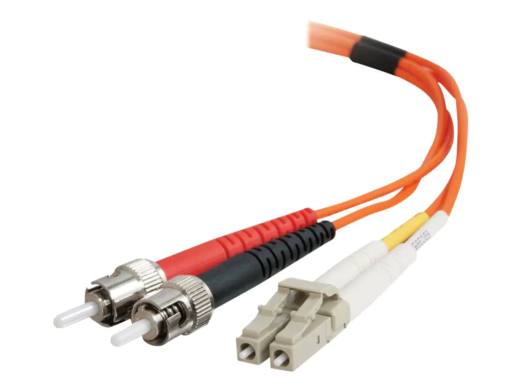 C2G Low-Smoke Zero-Halogen - Patch-Kabel - LC Multi-Mode (M) zu ST multi-mode (M) - 2 m - Glasfaser - 62,5/125 Mikrometer - orange