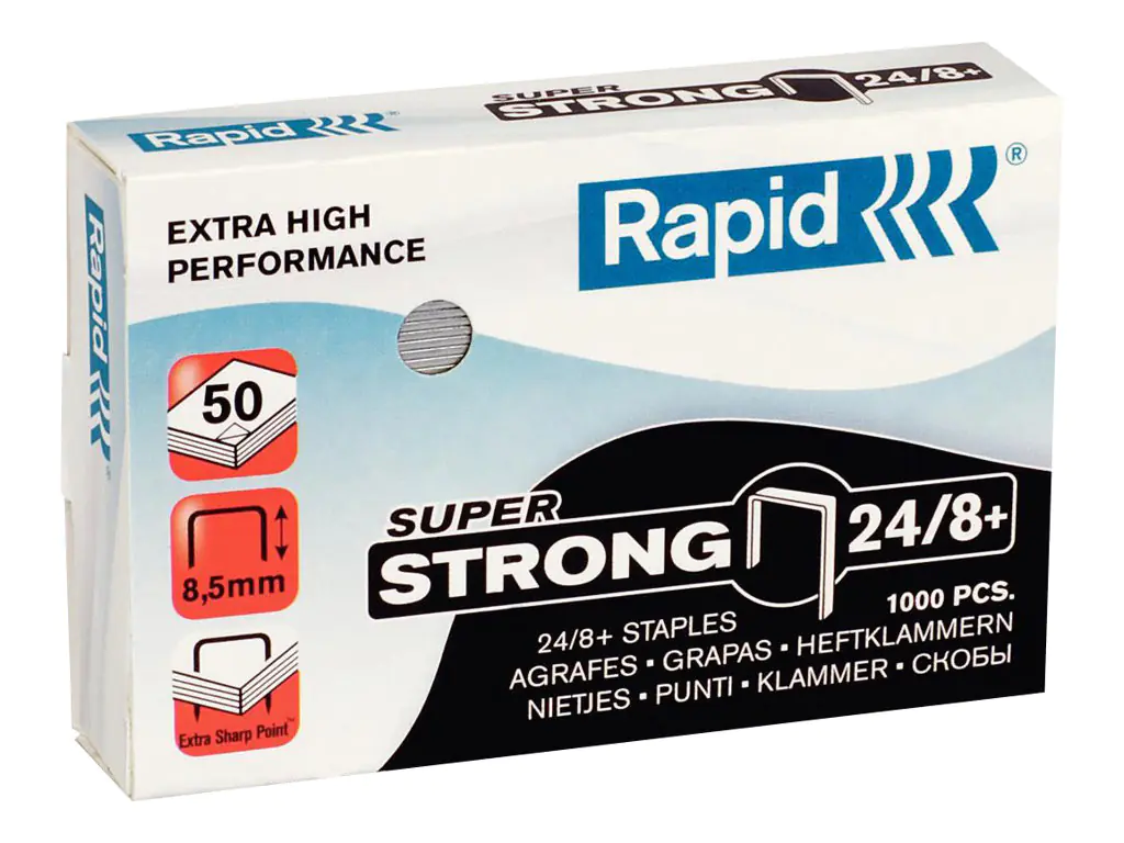 Rapid Heftklammer Super Strong 24858500 24/8 si 1.000 St./Pack.