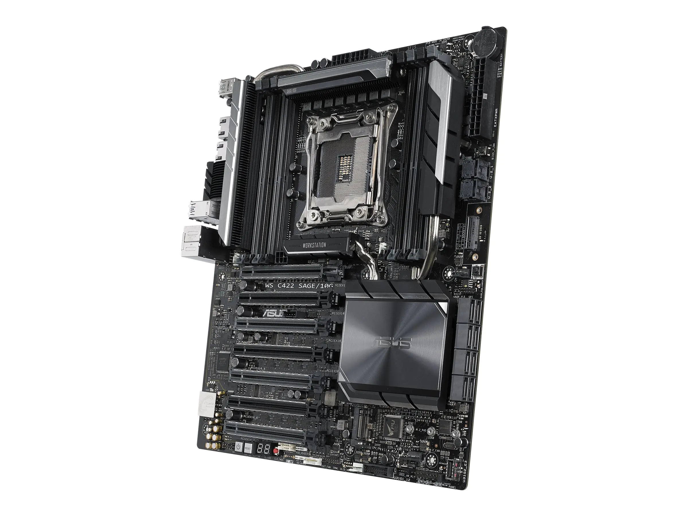 ASUS WS C422 SAGE/10G - Motherboard - SSI CEB - LGA2066 Socket - C422 Chipsatz - USB 3.1 Gen 1, USB-C Gen2, USB 3.1 Gen 2 - 2 x 10 Gigabit LAN - HD Audio (8-Kanal) 90SW00J0-M0EAY0