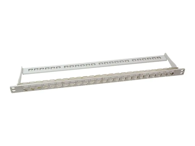 LogiLink Keystone Panel - Patch Panel - STP - RAL 7035 - 0.5U - 48.3 cm (19") NK4039