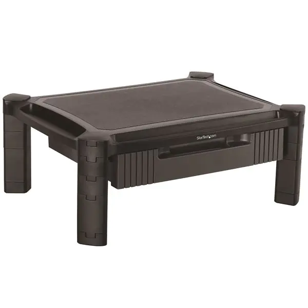 StarTech Monitorständer mit Schublade - Höhenverstellbar - Unterstüzt bis zu 32 Zoll Monitore (10 Kg) - Aufstellung (Gestelloberfläche, 8 kleine Steigleitungen, 4 große Steigleitungen) für Monitor - Kunststoff - Schwarz - Bildschirmgröße: 33-81.28 cm (13" StarTech Monitorständer mit Schublade - Höhenverstellbar - Unterstüzt bis zu 32 Zoll Monitore (10 Kg) - Aufstellung (Gestelloberfläche, 8 kleine Steigleitungen, 4 große Steigleitungen) für Monitor - Kunststoff - Schwarz - Bildschirmgröße: 33-81.28 cm (13"