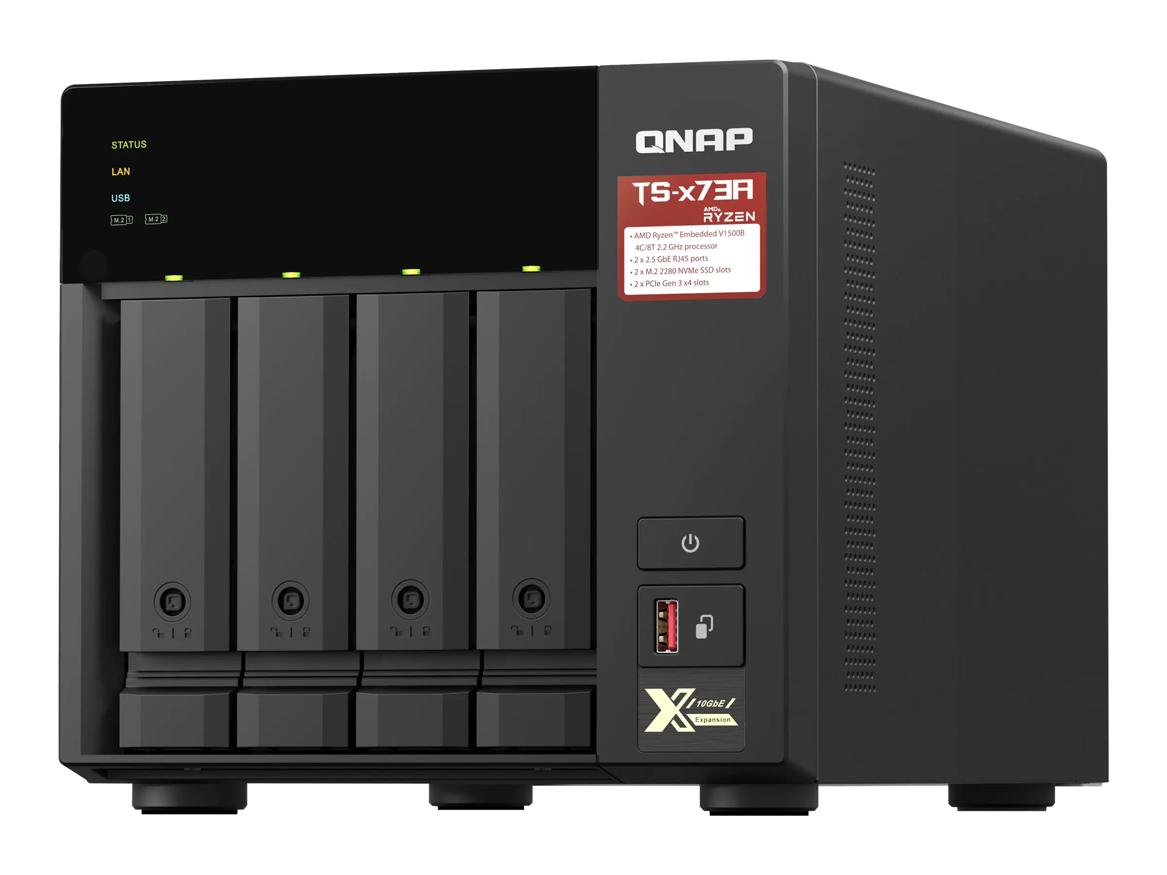 QNAP TS-473A - NAS-Server - 4 Schächte - SATA TS-473A-8G