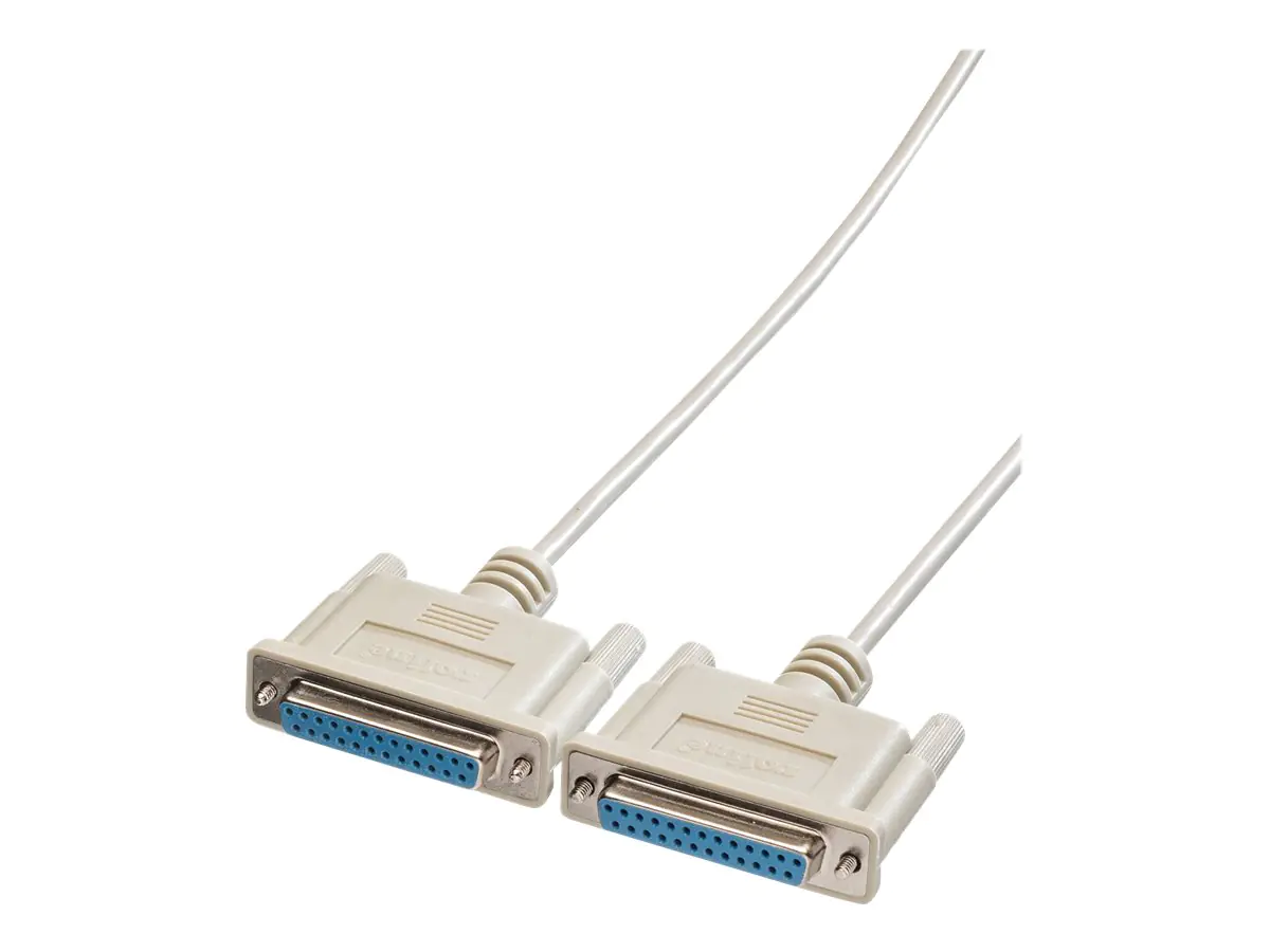 Roline - Kabel seriell - DB-25 (W) zu DB-25 (W) - 3 m - Daumenschrauben - Grau