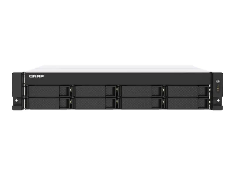 QNAP TS-873AeU-RP - NAS-Server - 8 Schächte - Rack - einbaufähig - SATA 6Gb/s - RAID RAID 0, 1, 5, 6, 10, JBOD, 50, 60 - RAM 4 GB - 2.5 Gigabit Ethernet - iSCSI Support - 2U