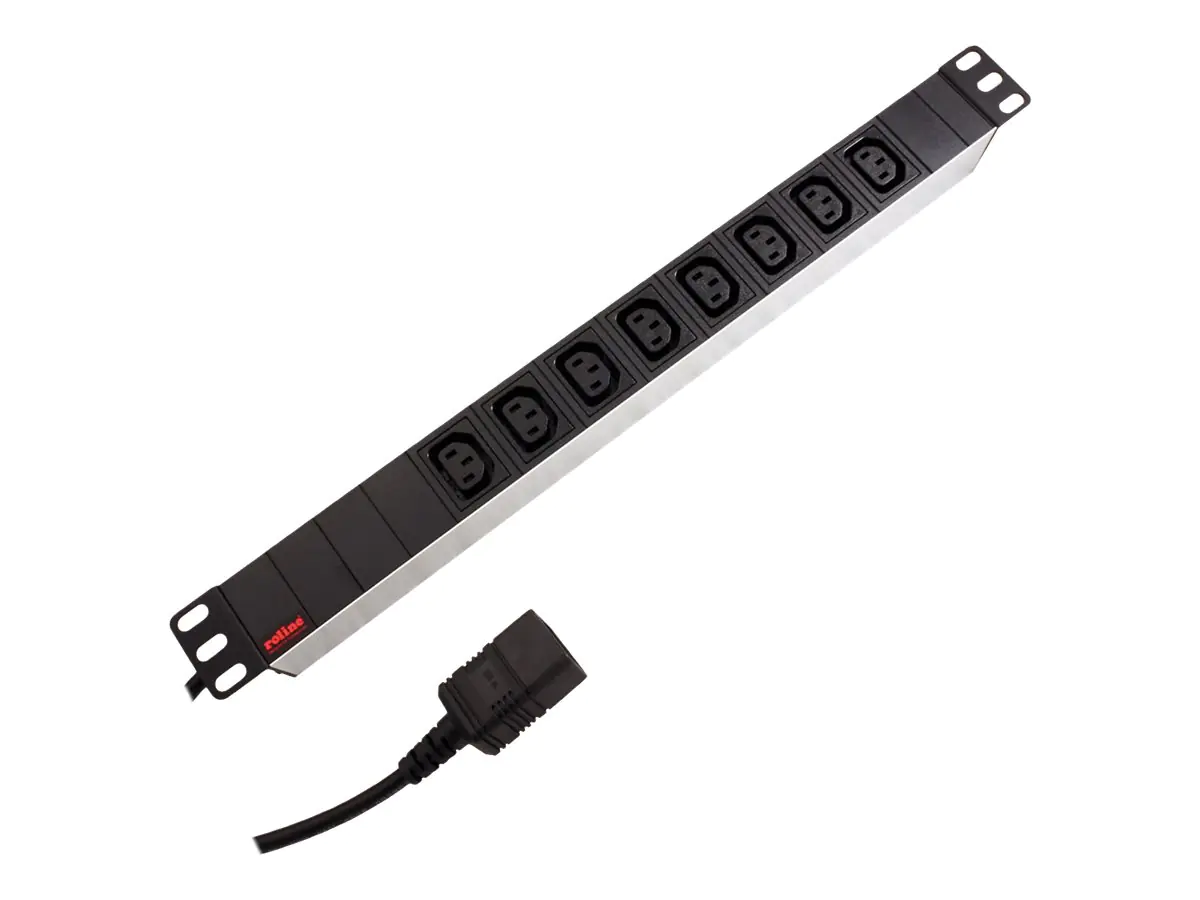 ROLINE Stromverteilungseinheit (Rack - einbaufähig) - 3600 Watt - Eingabe, Eingang IEC 60320 C20 16A - Ausgangsanschlüsse: 8 (8x IEC 60320 C13) 19.07.1627