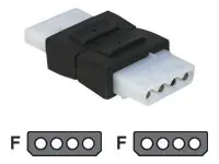 Delock - Adapter für Power Connector - interne Stromversorgung, 4-polig (W) zu interne Stromversorgung, 4-polig (W)