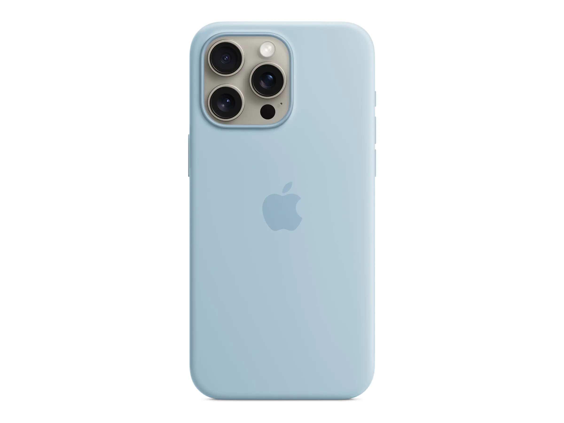 Apple - Hintere Abdeckung für Mobiltelefon - kompatibel mit MagSafe - Silikon - Hellblau - für iPhone 15 Pro Max