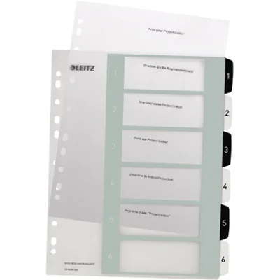 Leitz Register 12140000 DIN A4 1-6 schwarz Leitz Register 12140000 DIN A4 1-6 schwarz