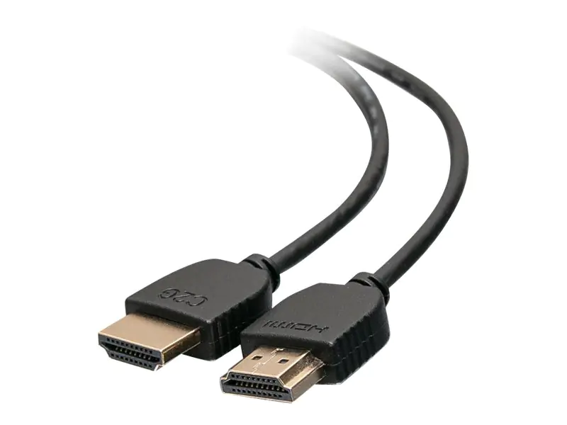 C2G 2ft 4K HDMI Cable - Ultra Flexible Cable with Low Profile Connectors - HDMI-Kabel - HDMI männlich zu HDMI männlich - 61 cm - Doppelisolierung - Schwarz
