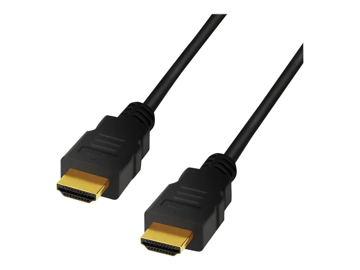 LogiLink - HDMI-Kabel mit Ethernet - HDMI männlich zu HDMI männlich - 2 m - Schwarz - 4K Unterstützung, 8K Unterstützung, 10K Unterstützung
